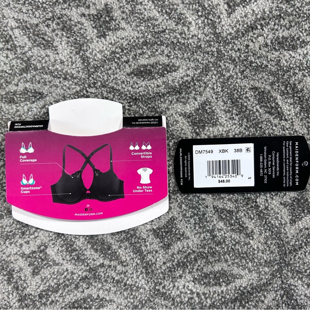 Maidenform Women's Full Coverage T-Shirt Bra Set - Black/Leopard Print - Picture 14 of 15
